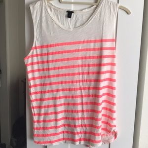 J. Crew Neon Striped Tank Top | M